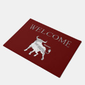 Stier Zodiac Maroon Deurmat (Schuin)