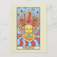 Stier Zodiac-teken Abstracte Kunst Vintage