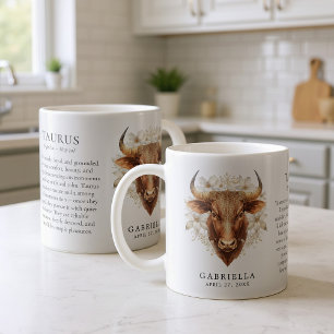 Stier Zodiac teken Horoscoop Persoonlijk Cadeau Koffiemok