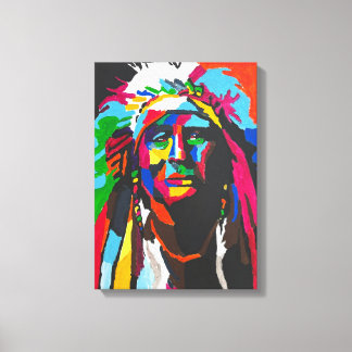 Stierachtig Handgeschilderd door Mark Elsen Canvas Afdruk
