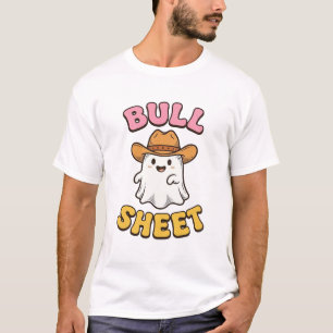 Stierblad Schattig Spook Cowboy Vintage Grappige T T-shirt