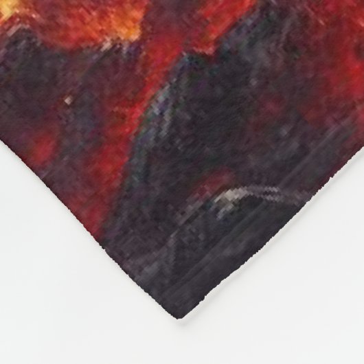 Stieren laden door een vurig landschap fleece deken (Hoek)