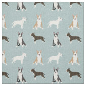 stierendoodshonden lichtblauw stof (Swatch)