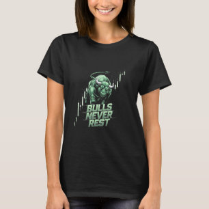 Stierenmarkt Bullish Lange Handelaar Stieren Ruste T-shirt