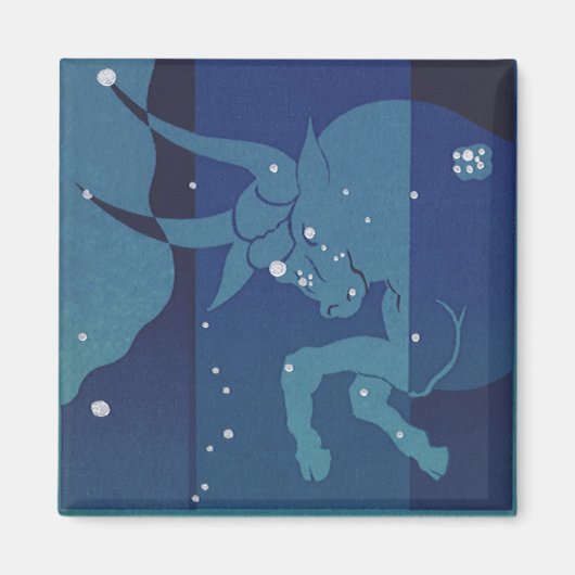 Stierenstierenconstellatie  Zodiac Astrologie Magneet (Voorkant)