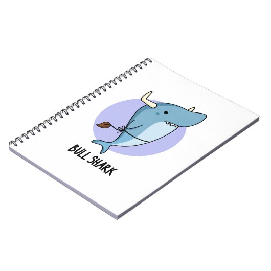 Stierhaai Funny Dier Haai Pun  Notitieboek (Linkerzijde)