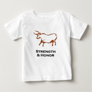 Stierkracht en eer shirt bruin