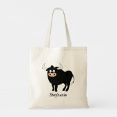 Stierontwerp Tote Bag (Achterkant)