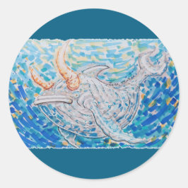 stierwalvis ronde sticker