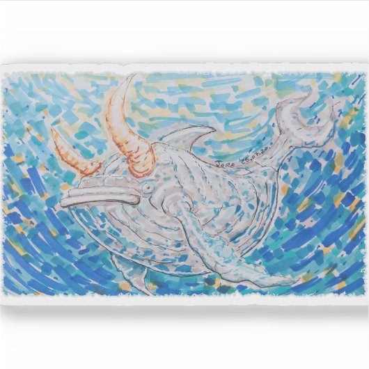 stierwalvis sticker (Voorkant)