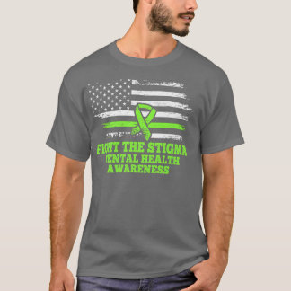 Stigma American Flag Mental Health Aware T-shirt