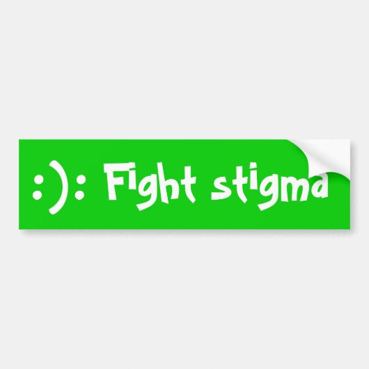 :):, Stigma bestrijden Bumpersticker (Voorkant)