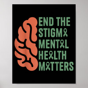 Stigma rondom geestelijke gezondheid beëindigen poster