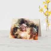 stigmata angel wenskaart kaart (Gele Bloem)