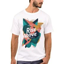 Stijg boven Abstract geometrisch T-shirt - Motivat