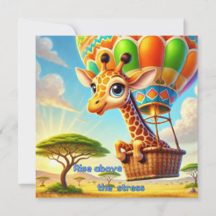 Stijg boven de stress Giraffe platte Kaart