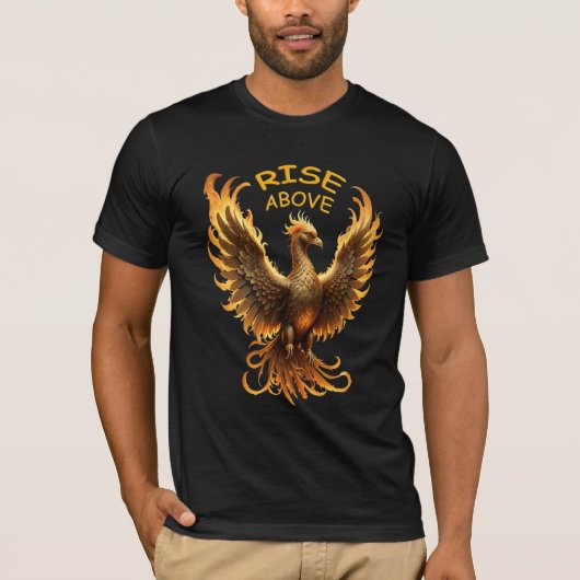Stijg boven Phoenix Fire Mythical Bird T-shirt (Voorkant)