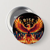 Stijg boven Phoenix Ronde Button 7,6 Cm (Voorkant /achterkant)