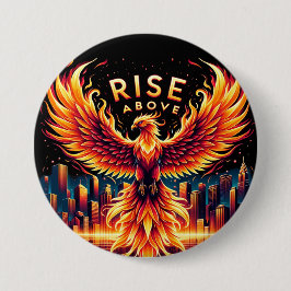 Stijg boven Phoenix Ronde Button 7,6 Cm