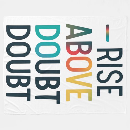 Stijg boven twijfel uit fleece deken (Voorkant (Horizontaal))