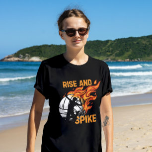 Stijg en Spike Grappig Volleybal T-shirt