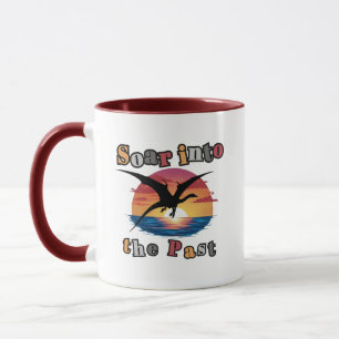 Stijg in het verleden - Pterosaurus Sunset Silhoue Mok