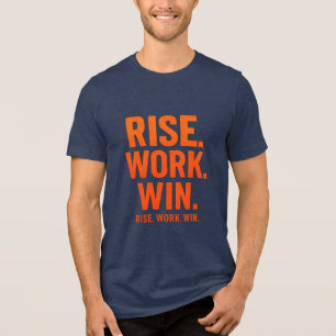 STIJGEN. WORK. WIN. – Inspirerend Motivatie T-SH Tri-Blend Shirt