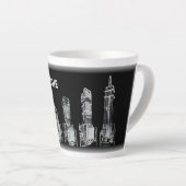 Stijgend hoog - aangepaste latte-Mok Latte Mok (Rechterhoek)