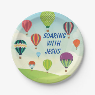 Stijgend met Jesus-kinder partij borden Papieren Bordje
