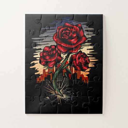 stijgend Roos Legpuzzel (Verticaal)