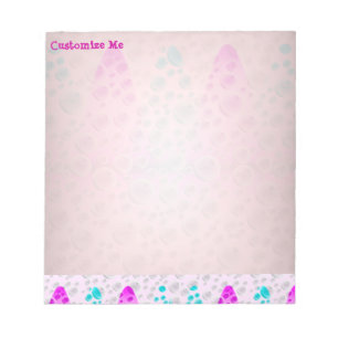 Stijgende bellen (roze en blauw) notitieblok