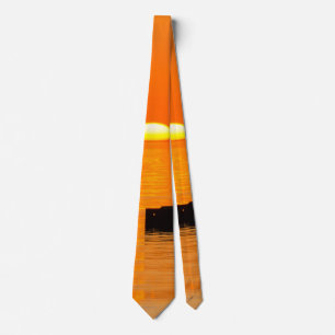 Stijgende Oranje Stropdas