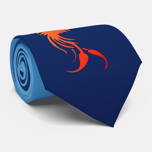 Stijgende Phoenix in het Stropdas Flames (Opgerold)