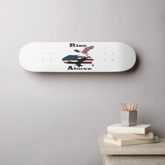 Stijging boven skateboard (Muurkunst (Horizontaal))