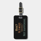 Stijging en schijn? umm. Nee. Bagagelabel (Voorkant verticaal)