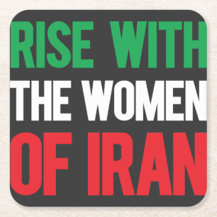 Stijging met de Vrouwen in Iran Vierkante Kartonnen Onderzetter