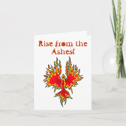 Stijging van de As - Phoenix Notecard Kaart (Voorkant)