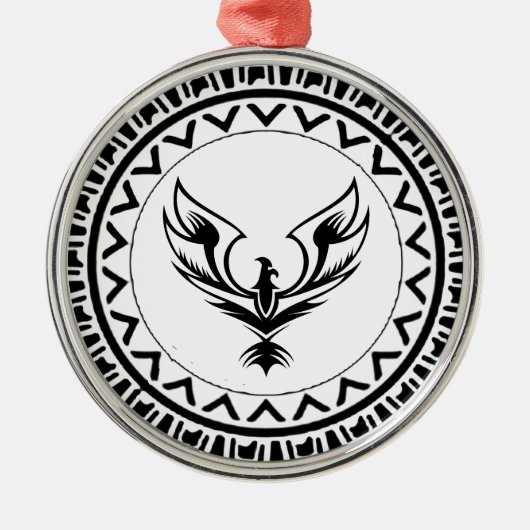 Stijging van de Phoenix Metalen Ornament (Voorkant)