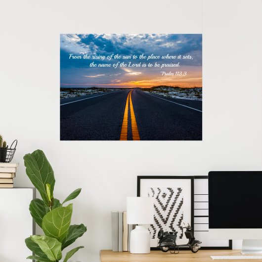 Stijging van het Poster Sun Psalm 113 (Thuiskantoor)