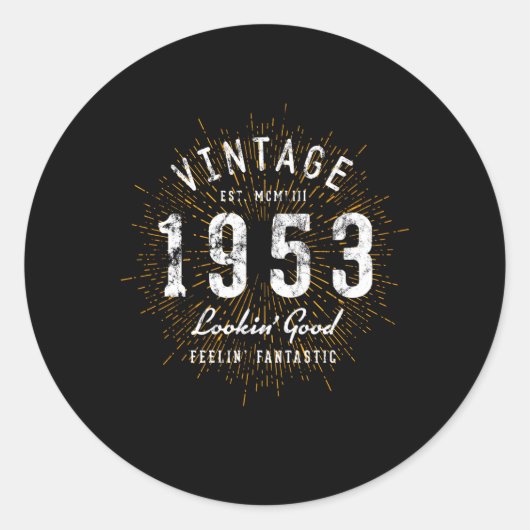 Stijl 1953 ronde sticker (Voorkant)