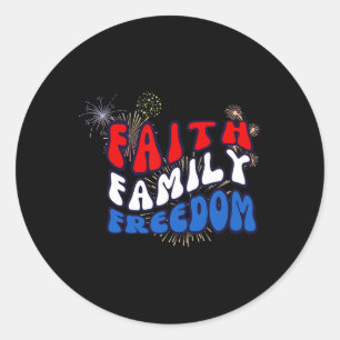 stijl 4 juli Verenigde Staten Independence Day Pa Ronde Sticker
