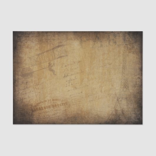 Stijl Achtergrond Eiffeltoren" Tissuepapier (Voorkant)