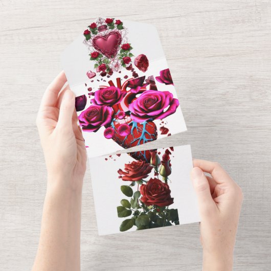 Stijl: All in One Wedding Nodig gepersonaliseerde  All In One Uitnodiging (Afscheurbaar)