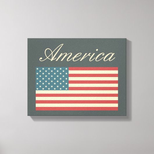  stijl Amerikaanse vlag muurkunst Canvas Afdruk (Voorkant)