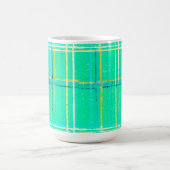  stijl Aqua Green Plaid Mok Cup (Center)