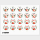 stijl aquarel Tomato Paste inblikken Ronde Sticker (Vel)