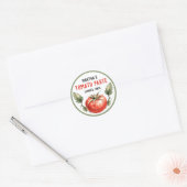 stijl aquarel Tomato Paste inblikken Ronde Sticker (Envelop)
