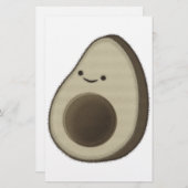  stijl Avocado tekening Briefpapier (Voorkant / Achterkant)