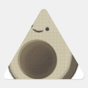 stijl Avocado tekening Driehoek Sticker