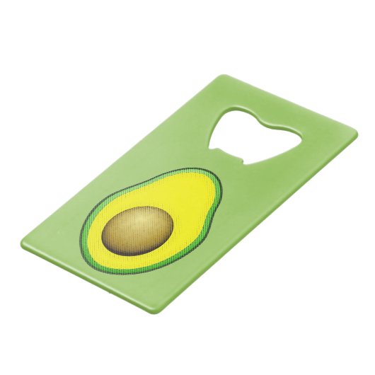  stijl Avocado tekening Kredietkaart Flessenopener (Voorkant Gekanteld)